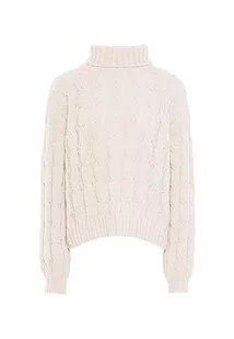 Libbi Damski sweter z golfem WOLLBIAŁY M/L, biały (wollweiss), M - Swetry damskie - miniaturka - grafika 1