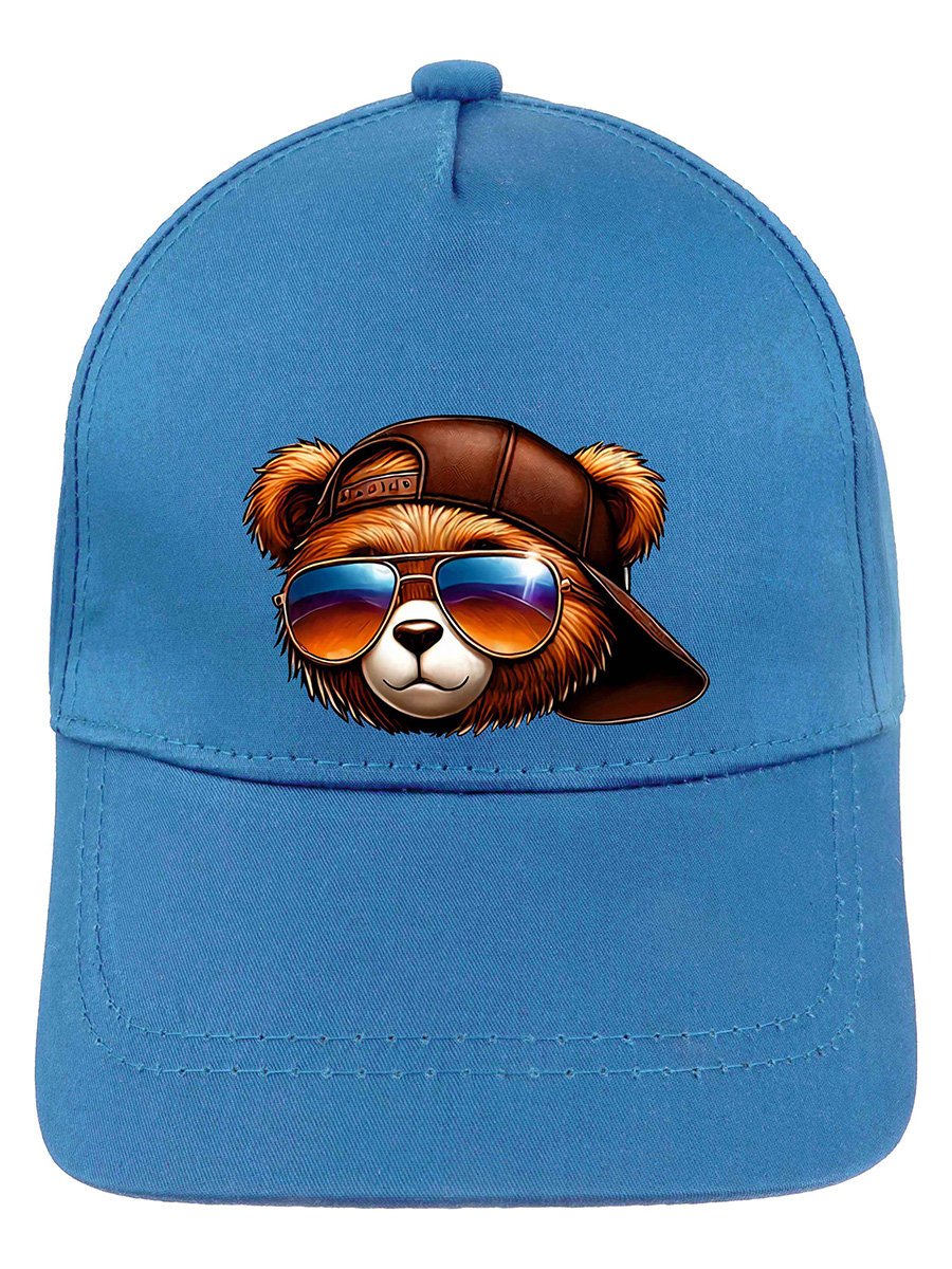 Chłopięca czapka z daszkiem miś w okularach Ambra Biz