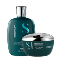 Zestawy kosmetyków damskich - Alfaparf Semi di Lino Reconstruction, zestaw regenerujący do włosów zniszczonych, szampon + maska - miniaturka - grafika 1