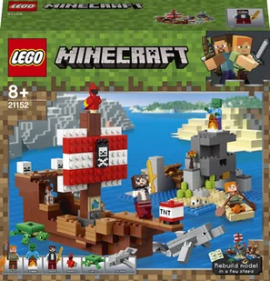 LEGO Minecraft Przygoda na statku pirackim 21152 - Klocki - miniaturka - grafika 1