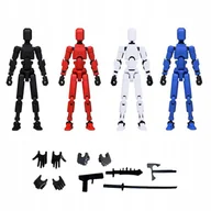 Manekiny wystawowe - Mini Figurka Ruchomy Robot Wieloprzegubowy Ruchomy Manekin 3D Figurka 4 Szt - miniaturka - grafika 1