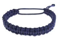 Bransoletki - Granatowa Bransoletka Ręcznie Pleciona - miniaturka - grafika 1