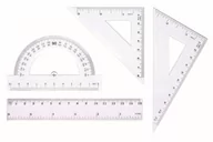 Przybory szkolne - Tetis Zestaw geometryczny 15cm BL001 - miniaturka - grafika 1