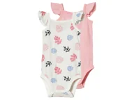 Body dla niemowląt - lupilu® Body niemowlęce z bawełny organicznej (różowy/biały, 50/56) - miniaturka - grafika 1