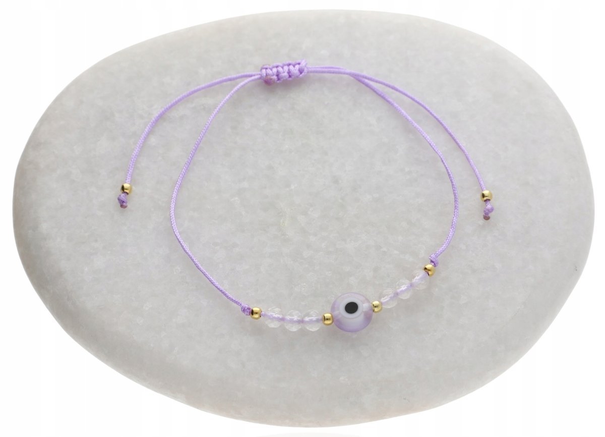 Bransoletka oko proroka kryształ górski kamienie naturalne srebro 925