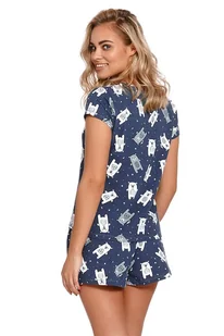 Piżama damska Lily granatowa z misiami XL - Piżamy damskie - miniaturka - grafika 3