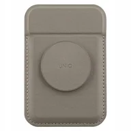 Portfele - Portfel magnetyczny do iPhone Uniq Flixa MagSafe Szary - miniaturka - grafika 1