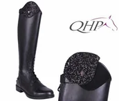 Buty do jazdy konnej - Oficerki jeździeckie Romy Junior - QHP - miniaturka - grafika 1