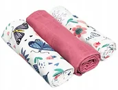 Pieluchy - PIELUCHY PIELUSZKI MUŚLINOWE PREMIUM 3 SZT 60x75cm GIRL 1 - miniaturka - grafika 1