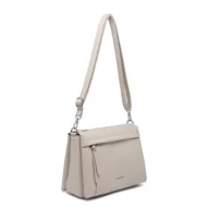 Torebki damskie - Stylowa Torebka Damska Beżowa Listonoszka LUIGISANTO z Paskiem - miniaturka - grafika 1