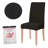 Pokrowce na meble - Pokrowiec na krzesło elastyczny czarny HA0004 - miniaturka - grafika 1
