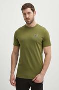 Koszulki męskie - Puma t-shirt bawełniany BETTER ESSENTIALS męski kolor zielony gładki 675977 - miniaturka - grafika 1
