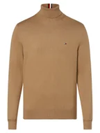 Swetry męskie - Tommy Hilfiger Sweter z dodatkiem kaszmiru Mężczyźni drobna dzianina beżowy jednolity, XXL - miniaturka - grafika 1