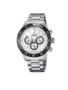 Zegarek Festina Zegarek Ceramic Chrono F20575/1 Srebrny - Zegarki męskie - miniaturka - grafika 1