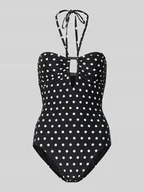 Stroje kąpielowe - Kostium kąpielowy o fasonie bandażowym we wzór na całej powierzchni model 'CLASSIC DOT BANDEAU' - miniaturka - grafika 1