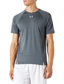 Koszulki męskie - Under Armour Under Armour Męski oddychający T-shirt UA Qualifier z ultralekkiego materiału, wygodna koszulka sportowa o ściśle przylegającym kroju czarny (Pitch Gray/Pitch Gray/Reflective (012)) XXL 1326587-012-XX-Large - miniaturka - grafika 1
