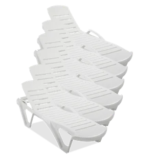Leżak ogrodowy MONOBLOCK White 6x - Focus Garden - Leżaki ogrodowe - miniaturka - grafika 1