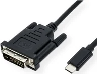 Złącza, przejściówki, adaptery - Adapter AV Value Kabel adapterowy VALUE USB typu C - DVI, M/M, 1 m - miniaturka - grafika 1