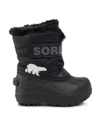 Buty dla chłopców - Sorel Śniegowce Childrens Snow Commander NC1960 Czarny - miniaturka - grafika 1