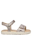 Buty dla dziewczynek - Geox Sandały J Haiti J028ZA 007NF C8W2U D Różowy - miniaturka - grafika 1