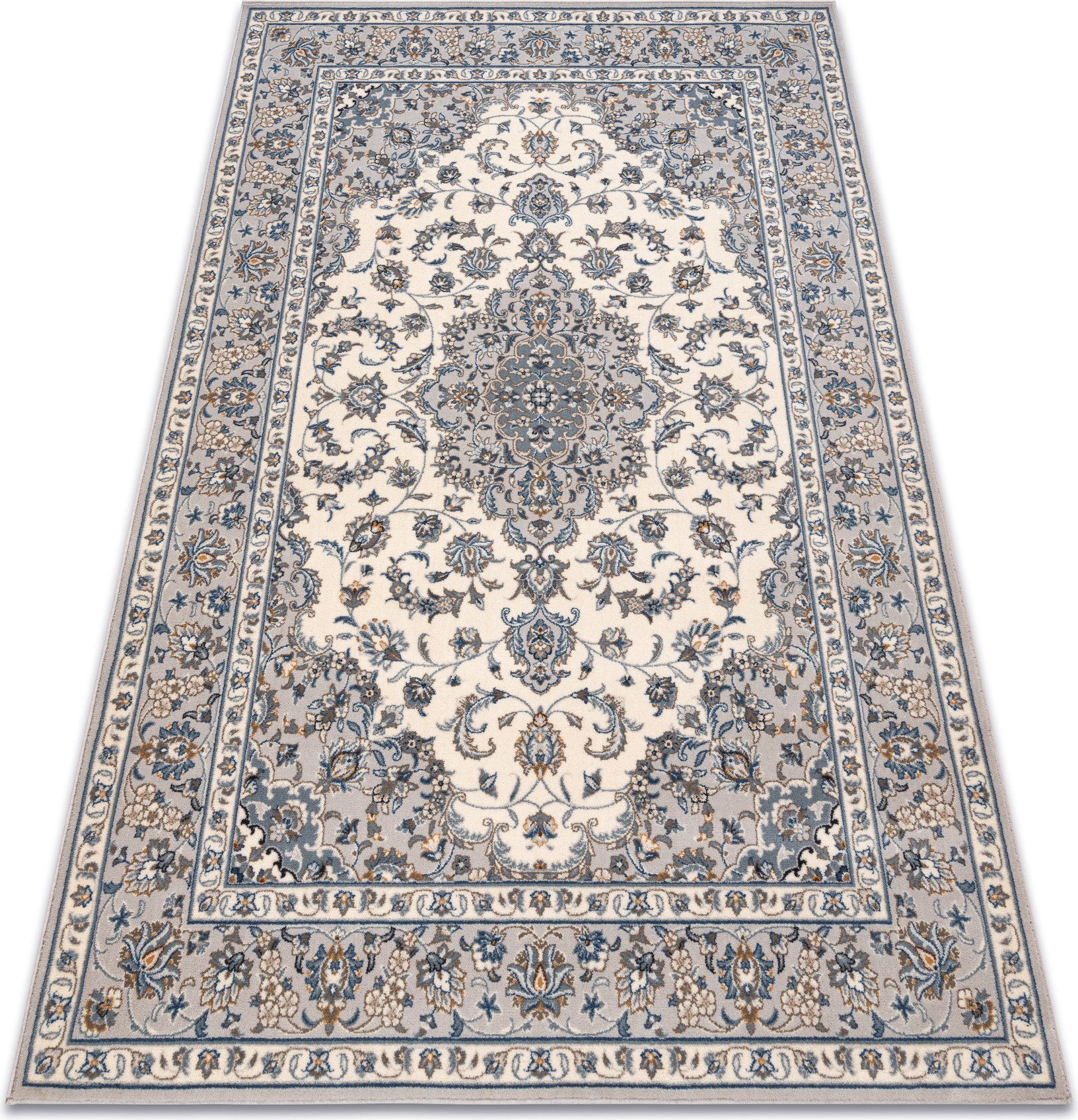 Dywan NAIN Ornament, ramka 7335/51635 beż / niebieski beżowy 120x170 cm