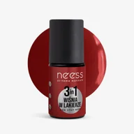 Lakiery hybrydowe - NEESS Lakier hybrydowy One Step 3in1 Wiśnia w Lakierze 4 ml - miniaturka - grafika 1