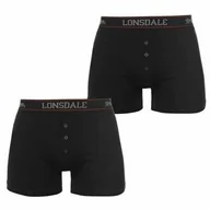 Majtki męskie - Lonsdale 2 sztuki, bokserki męskie, czarne, Rozmiar L - miniaturka - grafika 1