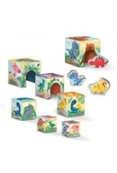 Figurki dla dzieci - Wieża z klocków z figurkami dinozaurów - miniaturka - grafika 1