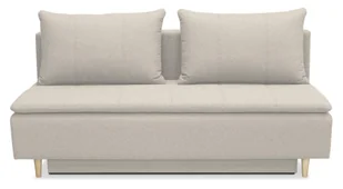 Sofa rozkładana SARA, sofa z funkcją spania i podstawą do spania, sofa rozkładana: 200 x 85 x 95 cm, kanapa z tkaniny wiklinowej, sofa rozkładana w kolorze: beżowym - Sofy i kanapy - miniaturka - grafika 1