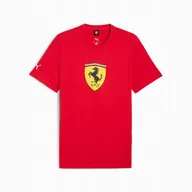 Koszulki męskie - PUMA KOSZULKA FERRARI SPORTSWEAR COLORED SHIELD 63278302 r S - miniaturka - grafika 1