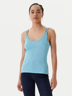 Morgan Top 251-DIDONI Turkusowy Slim Fit - Koszulki i topy damskie - miniaturka - grafika 1