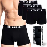 Majtki męskie - Bokserki męskie 3-PAK dopasowane szorty ATLANTIC 3MH-011 czarne - XXL - miniaturka - grafika 1