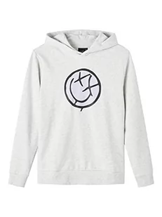 NAME IT Bluza chłopięca Nlmfellow Ls Sweat W. Hood, jasnoszary melanżowy, 134-140 - Bluzy dla chłopców - miniaturka - grafika 1