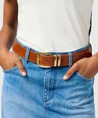 Paski - Pasek Wrangler BIG DOUBLE LOOP BELT 112365350 Congac 80 - miniaturka - grafika 1