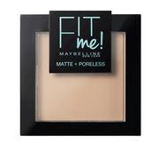 Pudry do twarzy - Maybelline Fit Me Matte Poreless Pressed Powder puder matujący do twarzy w kompakcie 110 Porcelain 9g 3600531526337 [12321363] - miniaturka - grafika 1