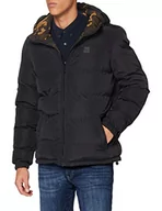 Kurtki męskie - Urban Classics Męska kurtka z kapturem dwustronna, Black/Woodcamo, M - miniaturka - grafika 1