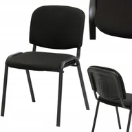 Fotele i krzesła biurowe - Krzesło Konferencyjne Biurowe Iso Black Gruby Profil Tapicerowane Z Atestem - miniaturka - grafika 1