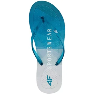 Klapki damskie 4F turkus H4L20 KLD003 35S niebieskie - Klapki i japonki damskie - miniaturka - grafika 1