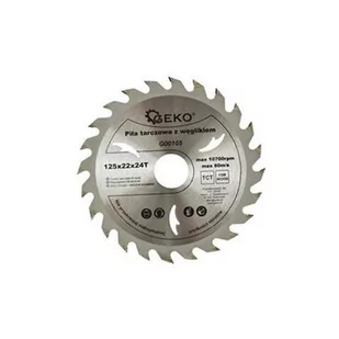 GEKO G00105 piła do cięcia drewna 125x22mm 24 zęby HM G00105 - Brzeszczoty - miniaturka - grafika 1