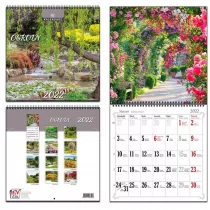 Kalendarz 2022 30x30 13 planszowy Ogrody Nowa - Kalendarze - miniaturka - grafika 1