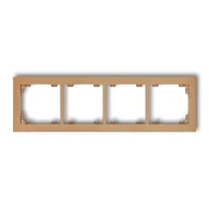 Klawisze i ramki - Poczwórna złota metaliczna ramka 8DR-4 DECO KARLIK - miniaturka - grafika 1