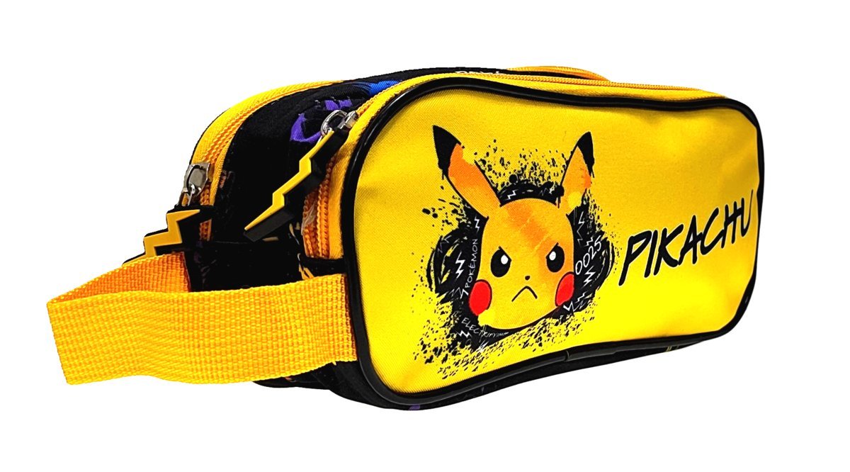 Dwukomorowy żółty piórnik Pokémon Pikachu 22 x 9 x 8 cm