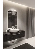 Lustra - Lustro łazienkowe owalne w dwóch częściach z podświetleniem - NIKO LED, Wymiar: 50x120 - miniaturka - grafika 1