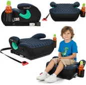 Foteliki samochodowe - FOTELIK SAMOCHODOWY PODKŁADKA SIEDZISKO TRAVELLER KK PIKOWANY ISOFIX R129 CZARNO STALOWY 0-6-1 - miniaturka - grafika 1