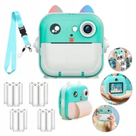 Aparaty natychmiastowe - Aparat Natychmiastowy Przenośna drukarka do zdjęć 23 Rolki niebieski - miniaturka - grafika 1