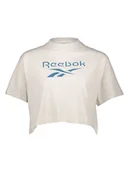 Koszulki i topy damskie - Reebok Koszulka "Classic Big Logo" w kolorze kremowym - miniaturka - grafika 1