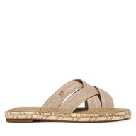 Espadryle damskie - Espadryle Tommy Hilfiger Chambray Espadrille Mule FW0FW08501 Beżowy - miniaturka - grafika 1