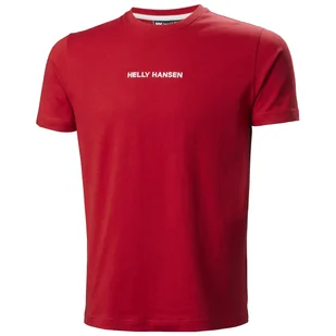 Męska Koszulka z krótkim rękawem HELLY HANSEN CORE T-SHIRT 53532_162 – Czerwony - Koszulki męskie - miniaturka - grafika 1