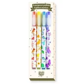 Przybory szkolne - Djeco TINOU flamastry brokatowe 4 szt. Lovely Paper DJ DD03740 - miniaturka - grafika 1