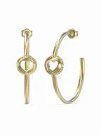 Kolczyki - Kolczyki Guess Rooling Hearts JUBE03346JWYGT/U - miniaturka - grafika 1
